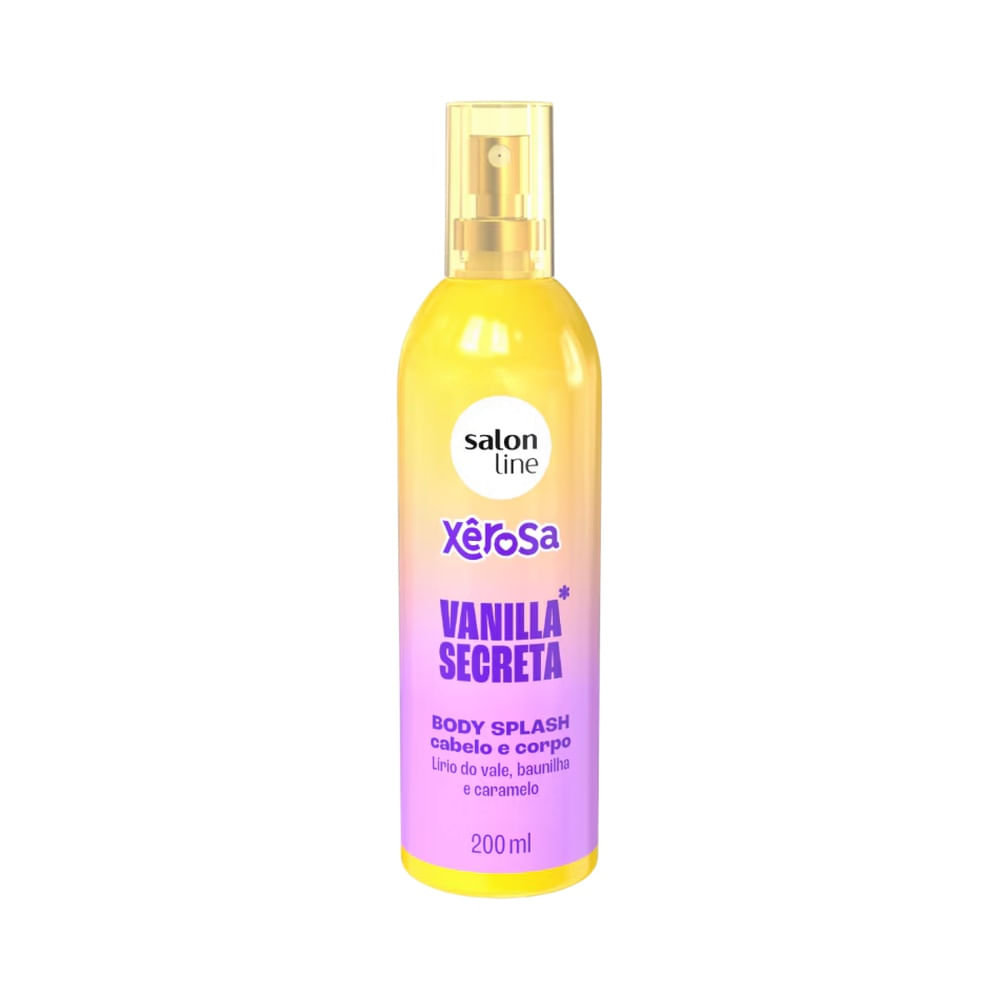 Frasco de spray Body Splash Salon Line Vanilla Secreta 200ml